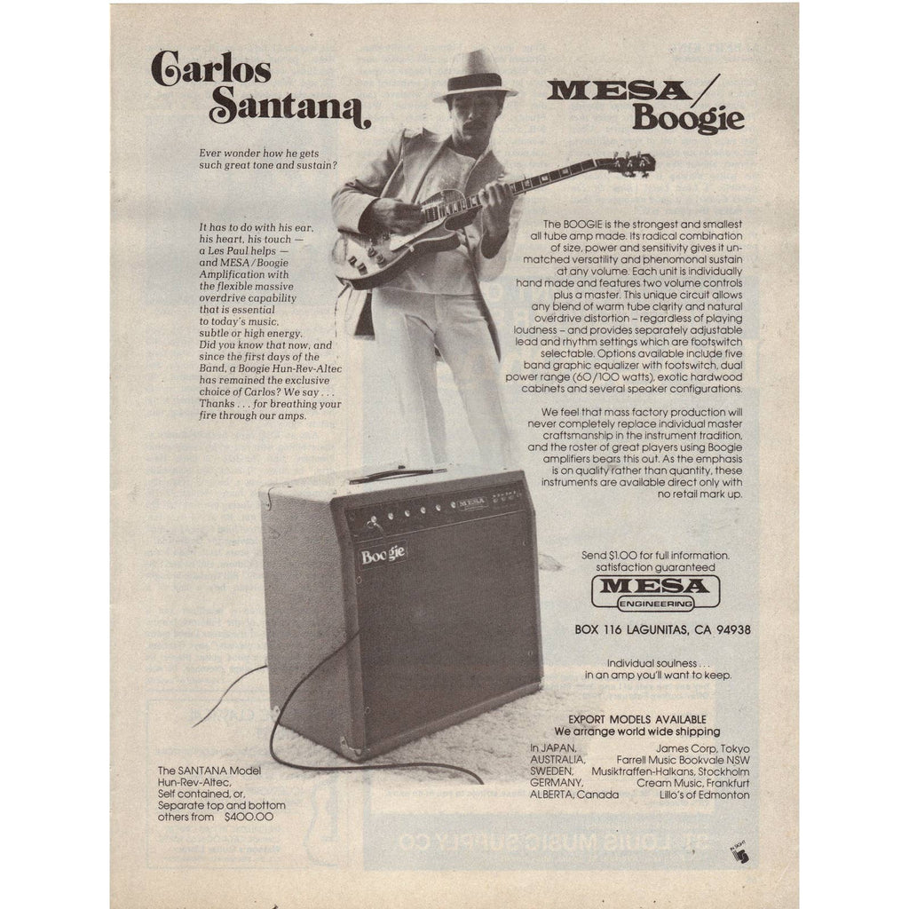 Vintage guitar magazine Carlos Santana