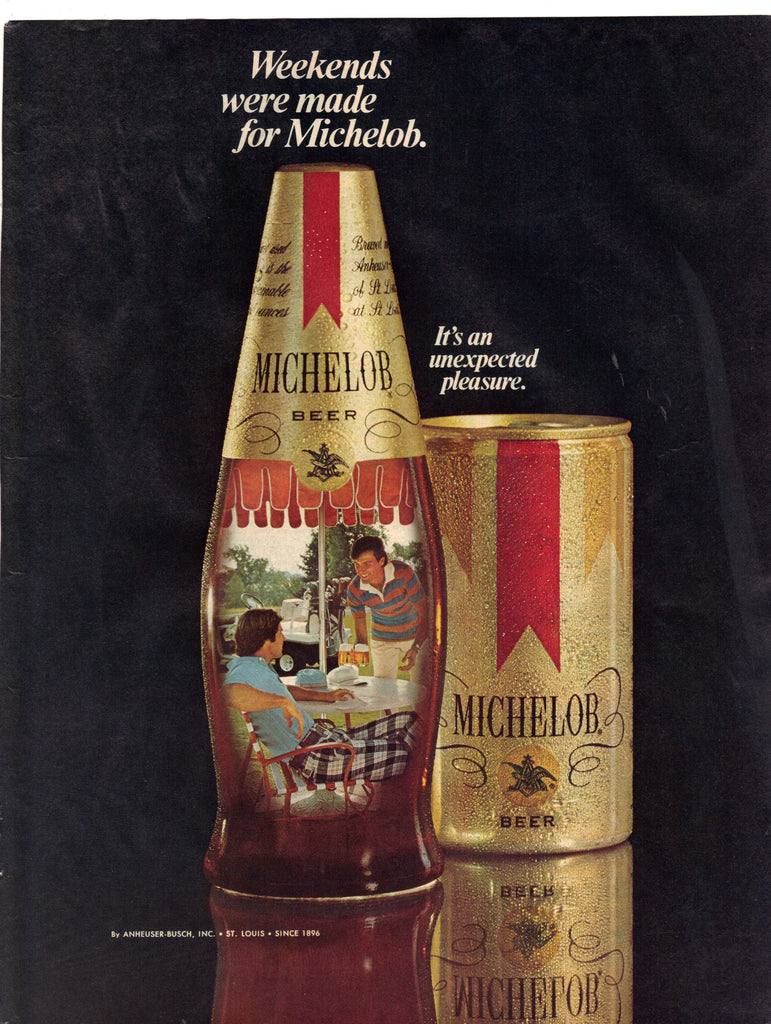 2011 Michelob Ultra Beer PGA Tour Vintage Print Ad Beer Bottle