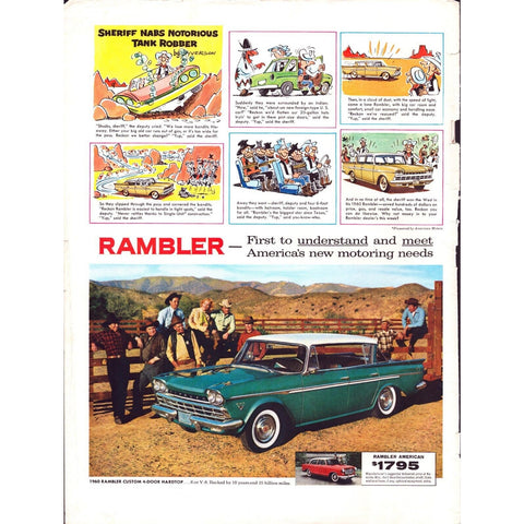 Vintage Print Ad -1960 Rambler Custom 4 Door Hardtop