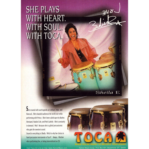 Vintage Print Ad - 1996 Toca Drums - Sheila E