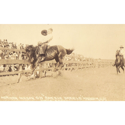 RPPC - Norman Mason on Razzle Dazzle - Madison, South Dakota Doubleday Postcard