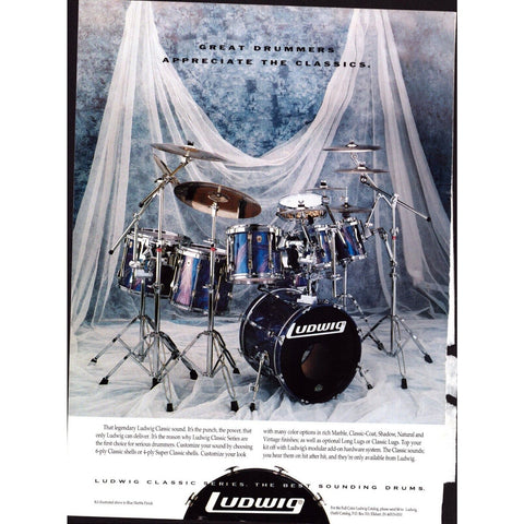 Vintage Print Ad - 1996 for Ludwig Drums