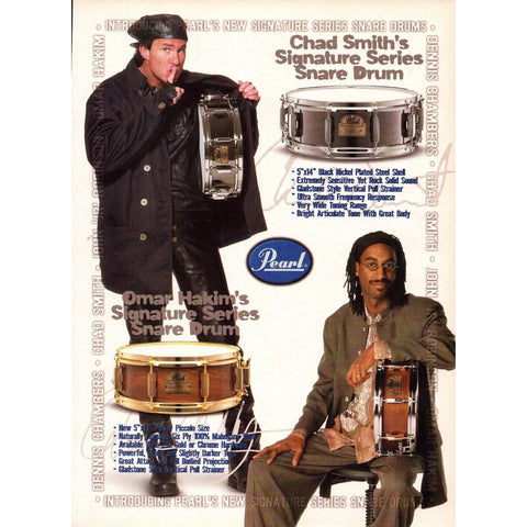 Vintage Print Ad - 1996 for Pearl Signature Series Snare Drums