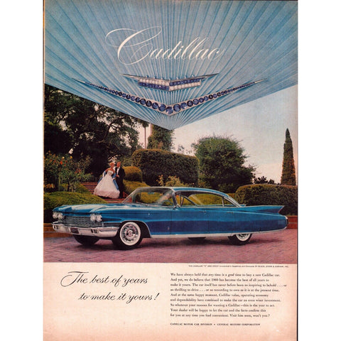 Vintage Print Ad -1960 Cadillac