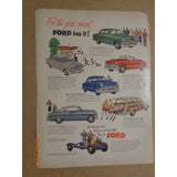 Vintage Print Ad -1951 for Ford Cars and World Book Encyclopedia