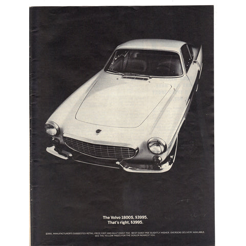 Vintage 1964 Volvo 1800S Print Ad,Wall Art