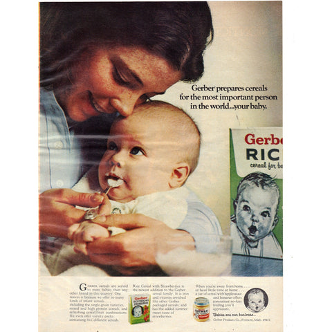 Vintage 1971 Gerber Baby Food Print Ad