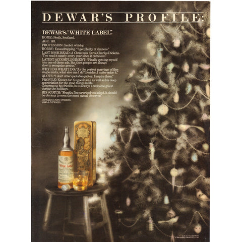 Vintage 1989 Dewar's Scotch Print Ad