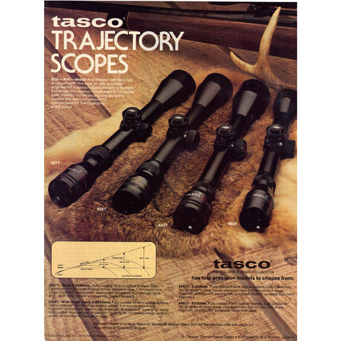 Vintage 1979 Print Ad for Tasco Rifle Scopes