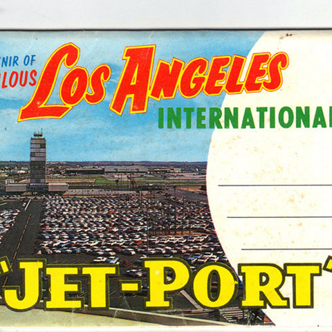 Vintage Souvenir/Postcard Folder - Los Angeles International "Jet-Port"