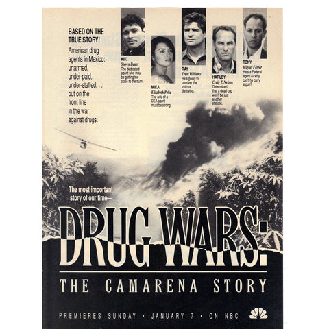 Vintage 1990 Print Ad for Drug Wars: The Camarena Story