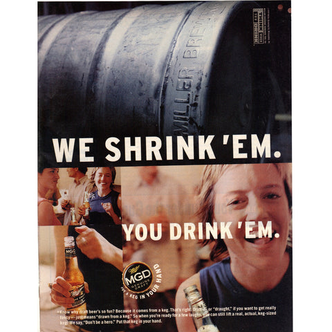 Vintage 1999 Miller Genuine Draft Print Ad