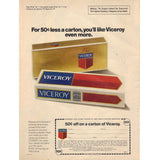 Vintage 1976 Inver House Scotch and Viceroy Cigarettes Print Ad