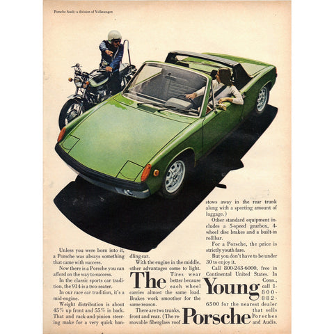 Vintage 1971 Porsche Print Ad