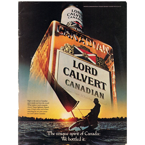 Vintage 1979 Print Ad for Canadian Lord Calvert