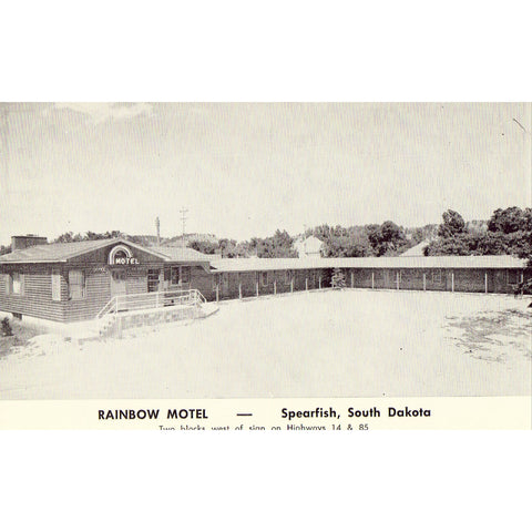 Vintage Postcard - Rainbow Motel - Spearfish, South Dakota