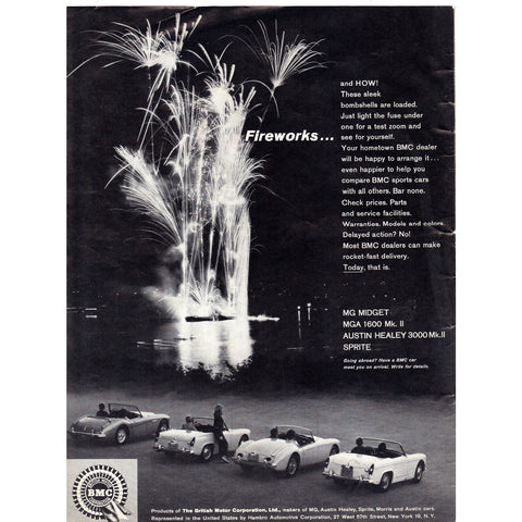 Vintage 1962 MGB Print Ad