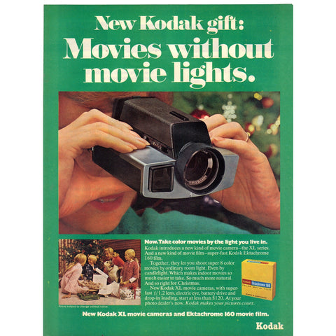 Vintage 1971 Print Ad for Kodak XL Movie Camera