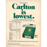 Vintage 1977 GE Television and Carlton Cigarettes Print Ad