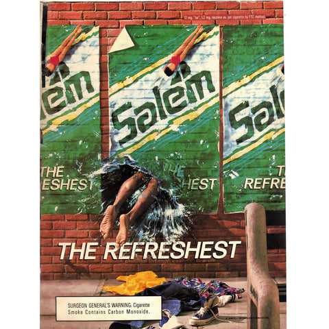 Vintage 1989 Print Ad for Salem Cigarettes and Toyota Trucks