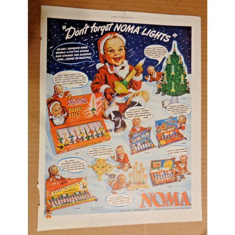 Vintage Print Ad - 1948 for Noma Christmas Lights