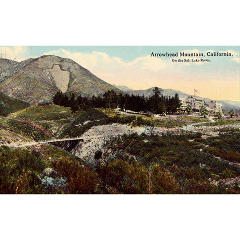 Vintage Postcard - Arrowhead Mountain - California