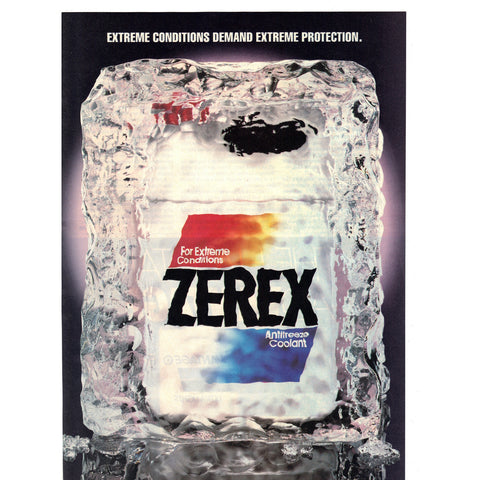 Vintage 1989 Print Ad for Zerex Antifreeze