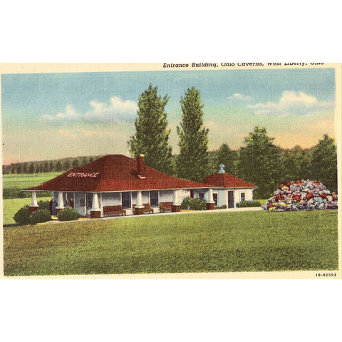 Linen Postcard - Entrance to Country Club - Salem, Ohio