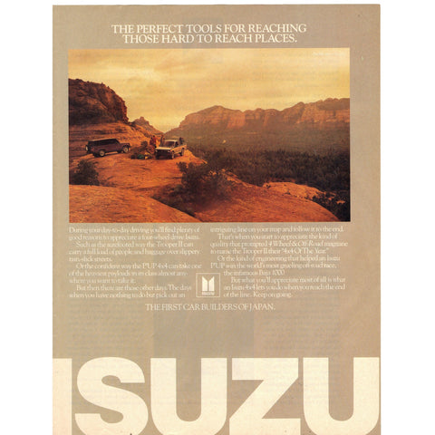 Vintage 1985 Isuzu P'Up 4x4 Print Ad