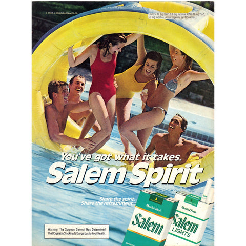 Vintage 1984 Salem Cigarettes Print Ad