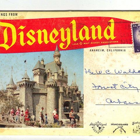 1957 Disneyland Souvenir/Postcard Folder