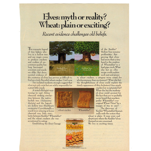 1990 Keebler Wheatables print ad