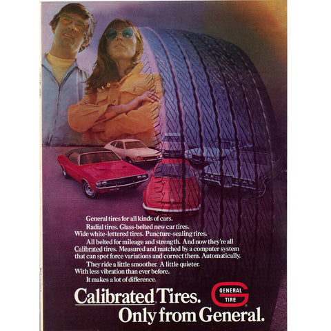 Vintage 1971 General Tire Calibrated Tires Print Ad