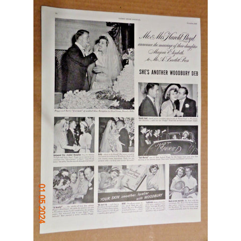 Vintage Print Ad -1948 for Woodbury Facial Soap Wedding