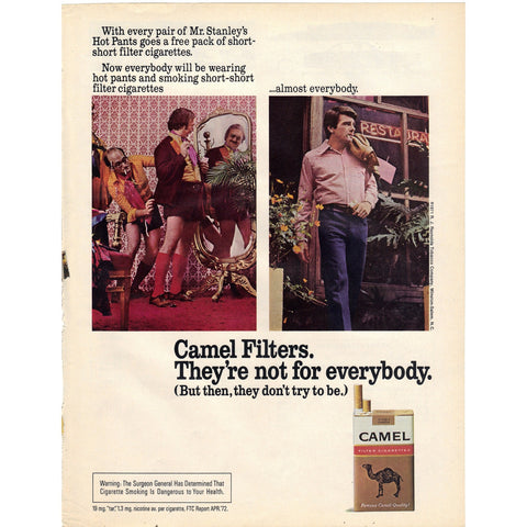 Vintage 1972 Print Ad for Camel Cigarettes