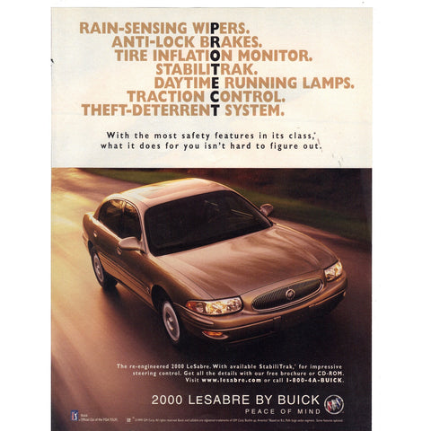 Vintage 1999 Buick LeSabre Print Ad