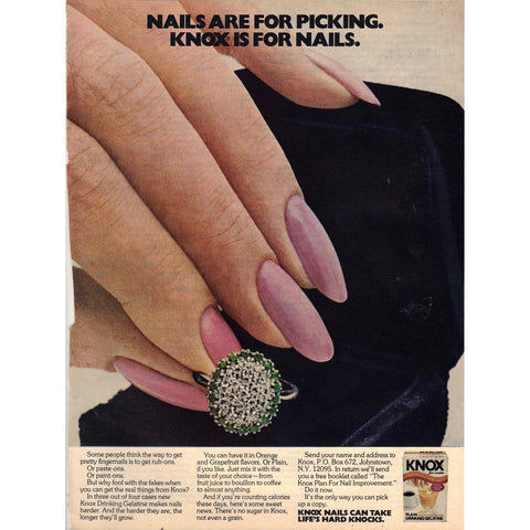 Vintage 1974 Print Ad for Knox Gelatin