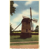 Linen Postcard - Cape Cod Windmill, Greenfield Village - Dearborn, Michigan