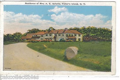 Residence of Mrs. A.E. Schultz-Fisher's Island,New York - Cakcollectibles