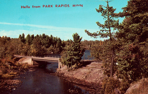 Vintage Postcard front -  Hello From Park Rapids,Minnesota