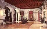 Vintage postcard front. The Entrance Hall,Biltmore Estate - Asheville,North Carolina