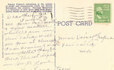 Linen postcard back Kearney Boulevard - Fresno,California