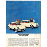 Vintage 1962 Jaguar XK-E and Mercedes-Benz 220SE Print Ad - Magazine Ad